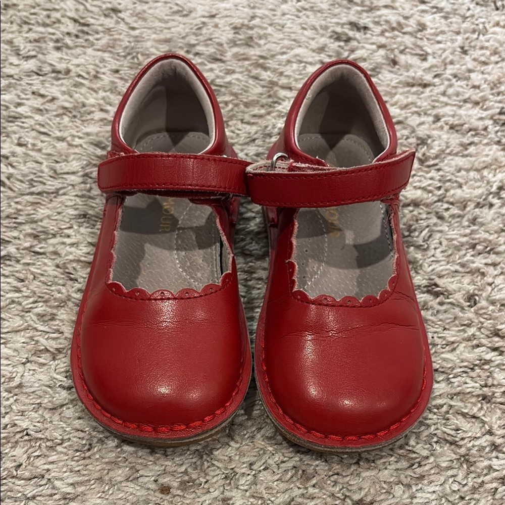 Classic Red Kids Mary Jane Shoes